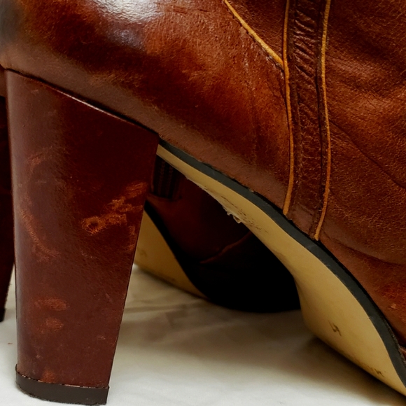 Shelli's London Tall Carmel Women's Over the Knee Leather Boots Inside Zip 41 - Picture 8 of 10